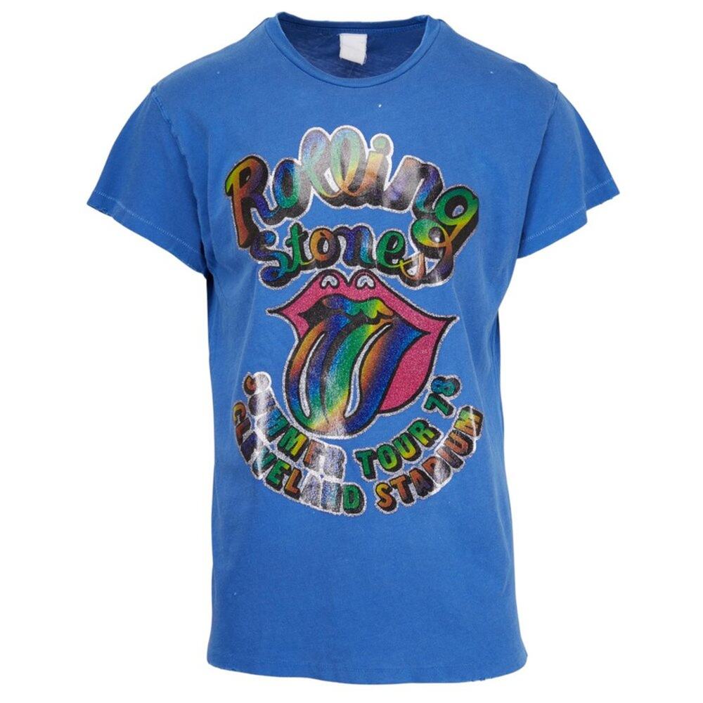 MADEWORN Rolling Stones Summer '78 Glitter Crew Tee in XS